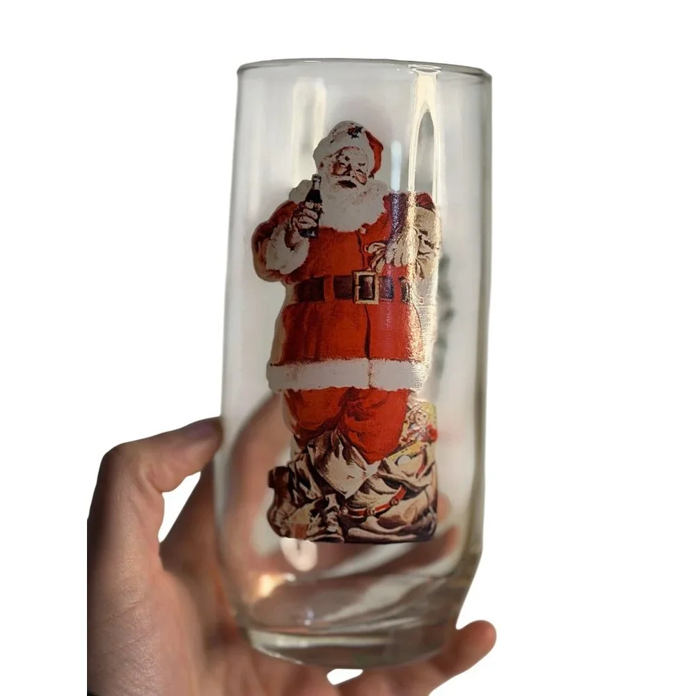 VTG Coca-Cola Christmas Haddon Sundblom Santa Glasses Series 2 Set of 6 Tumblers
